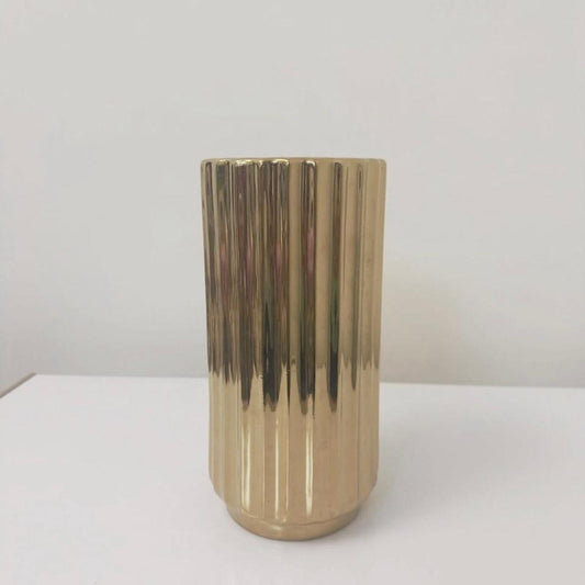 GOLDEN CERAMIC VASE